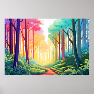 Poster Paisagem do outono na Floresta