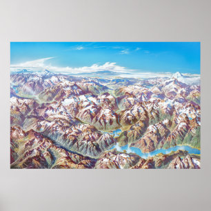 Poster Paisagem do Parque Nacional de North Cascades (sem