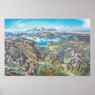 Poster Paisagem do Parque Nacional Yellowstone