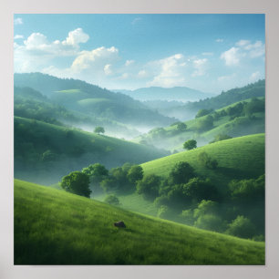 Poster Paisagem dos Sonhos do Vale Verde