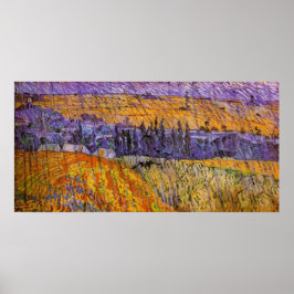 Poster Paisagem em Auvers, em Chuva, por Vincent van Gogh