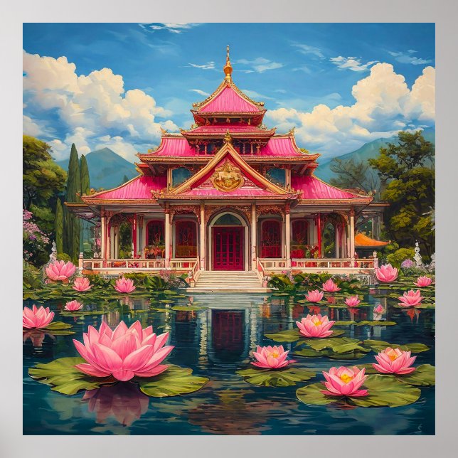 Poster paisagem em estilo chinês (Frente)