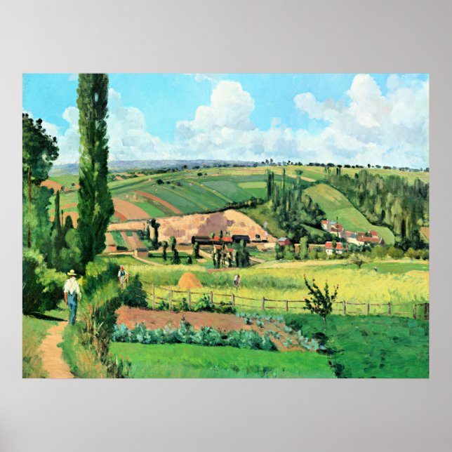 Poster Paisagem em Les Patis, Pontoise, famosa trabalho d (Frente)