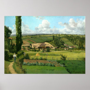 Poster Paisagem em Les Pâtis por Camille Pissarro