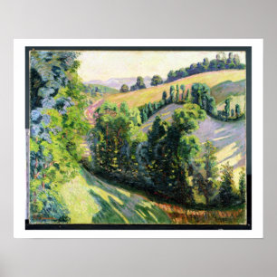 Pôster Paisagem em Pontgibaud, c.1895 (óleo na canvas)