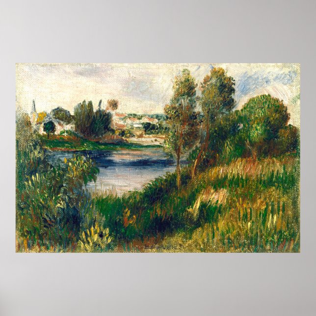 Poster Paisagem em Vétheuil - Auguste Renoir Fine Art (Frente)
