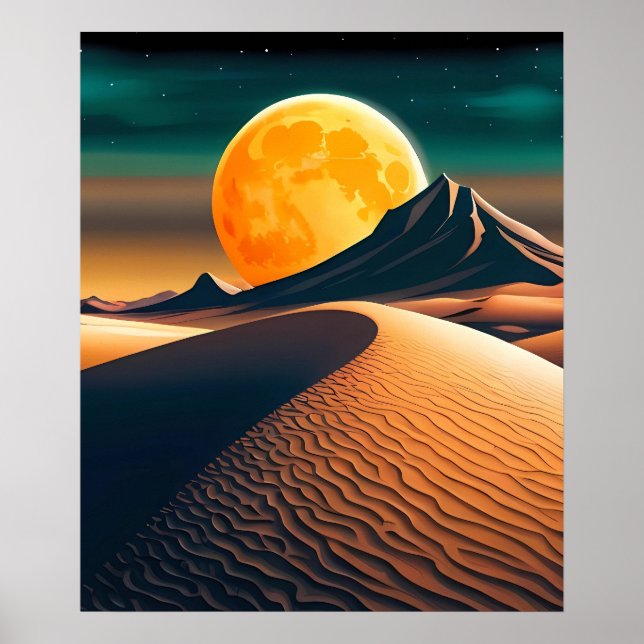 Poster Paisagem Espacial de Dune Arte Moderna (Frente)