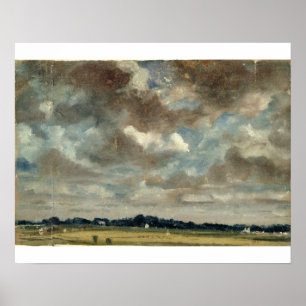 Pôster Paisagem extensiva de John Constable com Clo