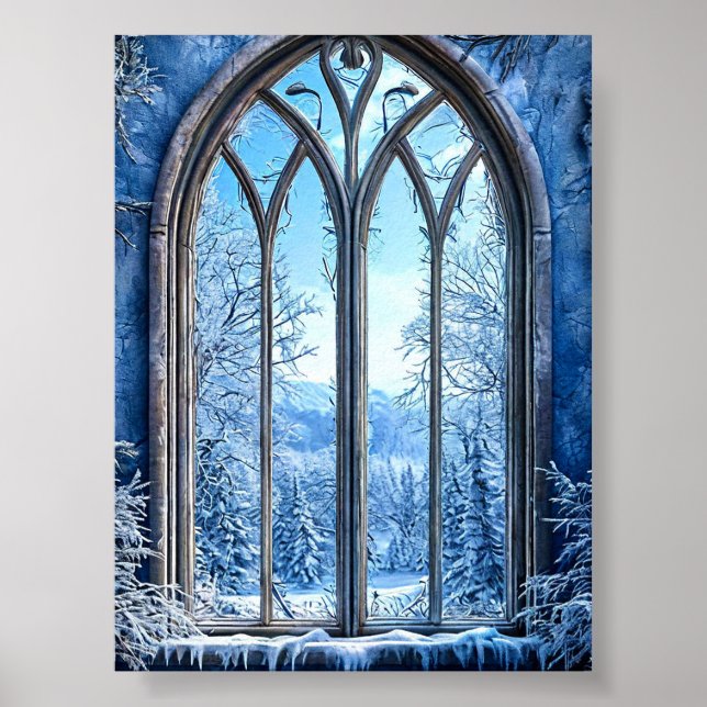 Poster Paisagem falsa da janela (Frente)