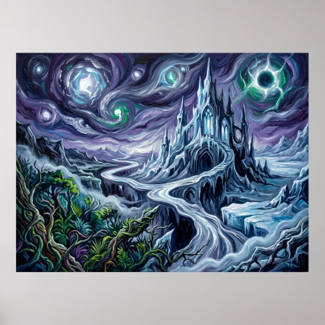 Poster Paisagem Fantástica Nevernever Starry Night (Frente)