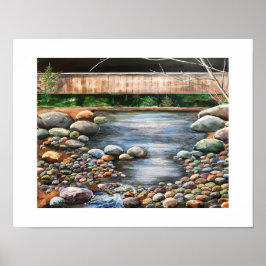 Poster Paisagem Florestal com Riacho