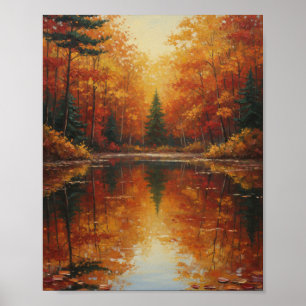 Poster Paisagem Florestal Impasto do Lago