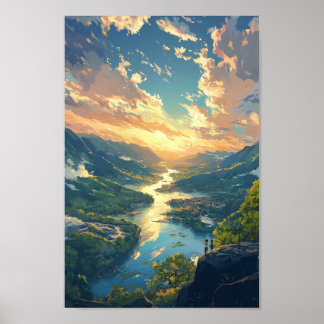 Poster paisagem fluvial