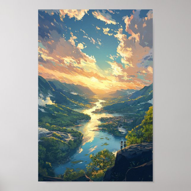 Poster paisagem fluvial (Frente)