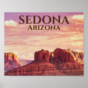 Poster Paisagem Fotográfica do Deserto de Sedona Arizona