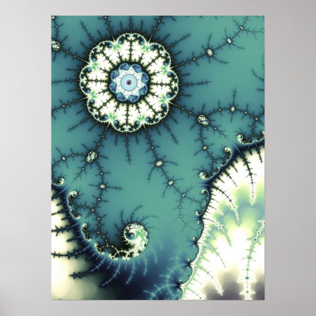Poster Paisagem Fractal de Mandelbrot (Frente)