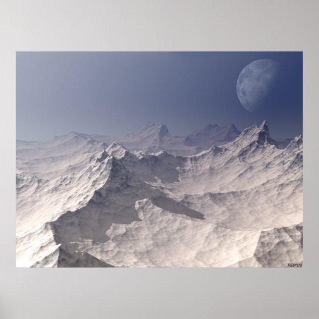 Pôster Paisagem Glacial (Frente)