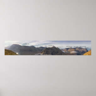Poster Paisagem Glencoe Mountain Panorama
