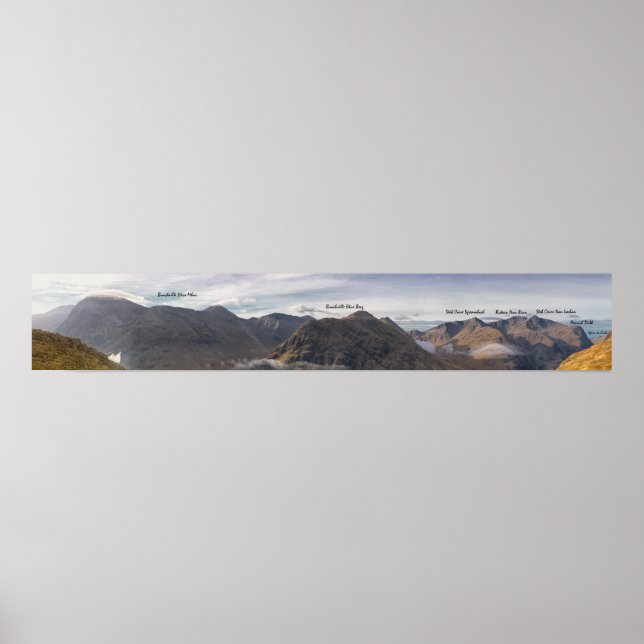 Poster Paisagem Glencoe Mountain Panorama (Frente)