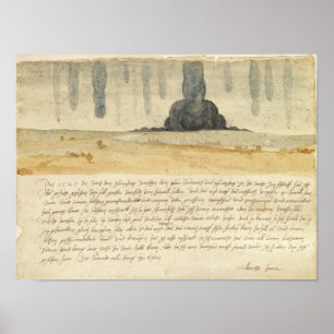 Pôster Paisagem ideal com texto, 1526
