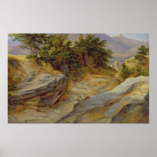 Poster Paisagem italiana das montanhas, c.1824 (Frente)