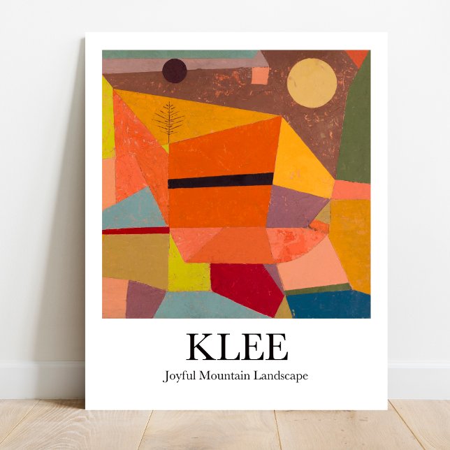 Poster Paisagem Joyful Mountain por Paul Klee (Bring Klee's vibrancy home!  Joyful Mountain Landscape poster)