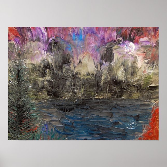 Pôster Paisagem lavada com ácido (Frente)