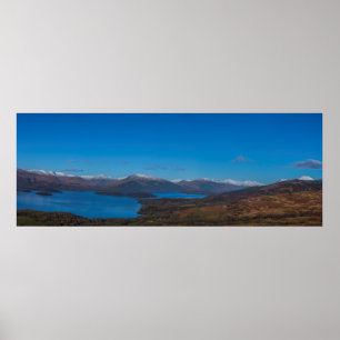 Poster Paisagem Lock Lomond do Conic Hill Panorama