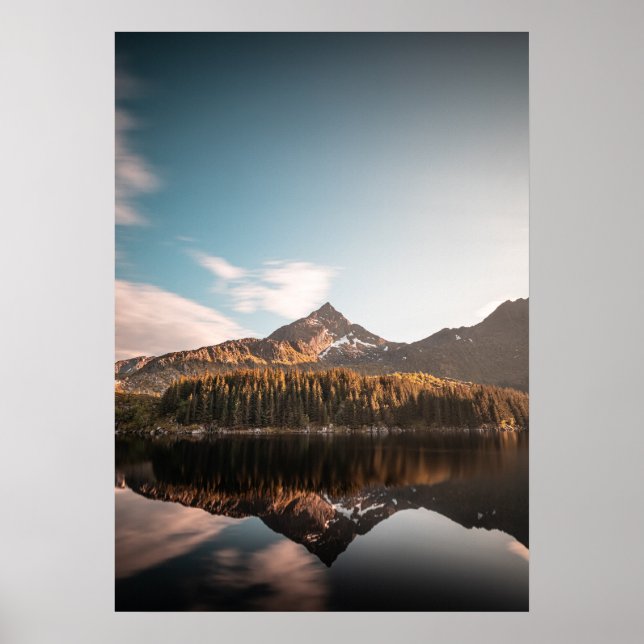 Poster Paisagem Lofoten Noruega (Frente)