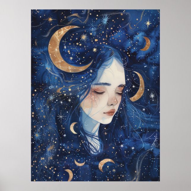 Poster Paisagem Lunar em Espiral (Frente)