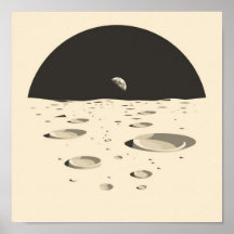Paisagem lunar minimalista