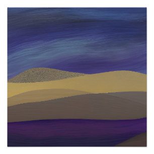 Pôster Paisagem Marítima Abstrata Dunas Fraturadas 15