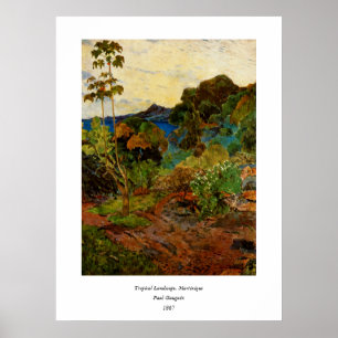 Poster Paisagem Martinica de Paul Gauguin (1887)