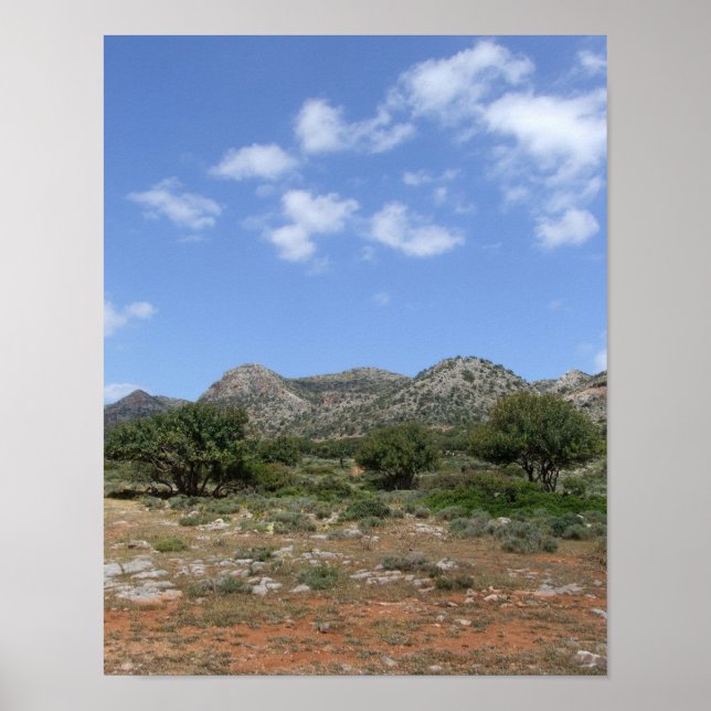 Pôster Paisagem Mediterrânica (Frente)