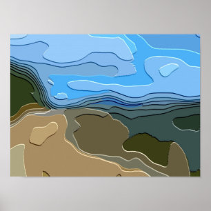 POSTER PAISAGEM MONTANHA