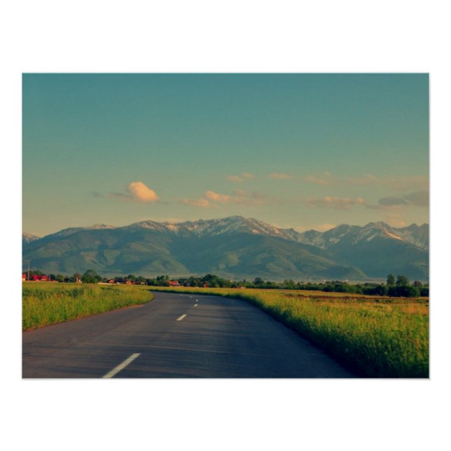 Pôster Paisagem montanhosa (Frente)