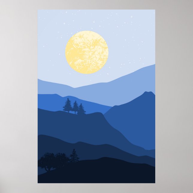 Poster Paisagem Montanhosa (Frente)