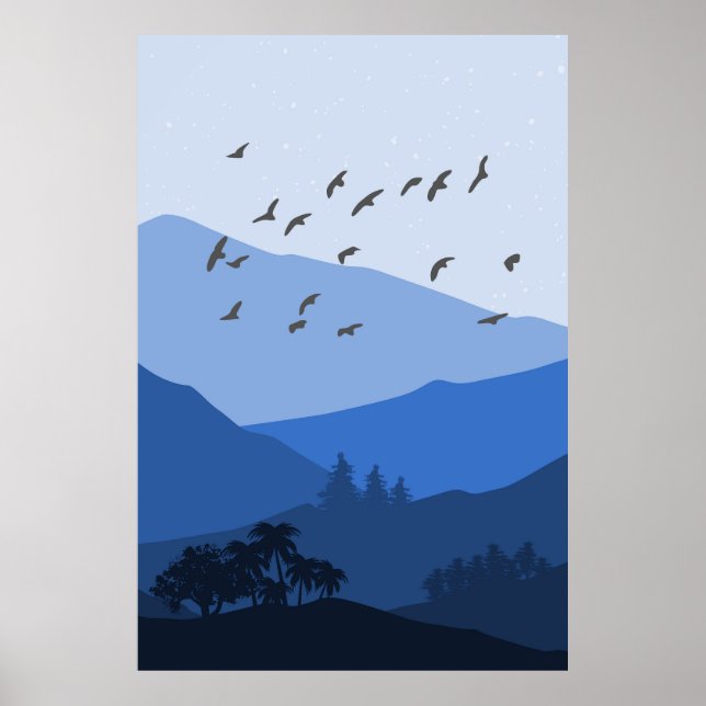 Poster Paisagem Montanhosa (Frente)
