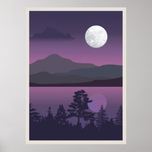 Poster Paisagem montanhosa abstrata