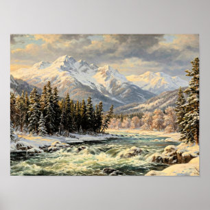 Poster Paisagem Montanhosa Nevada