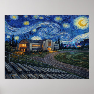 Poster Paisagem Musical Noturna Estrelada da Escola Rydel