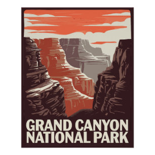 Pôster Paisagem Nacional do Grand Canyon