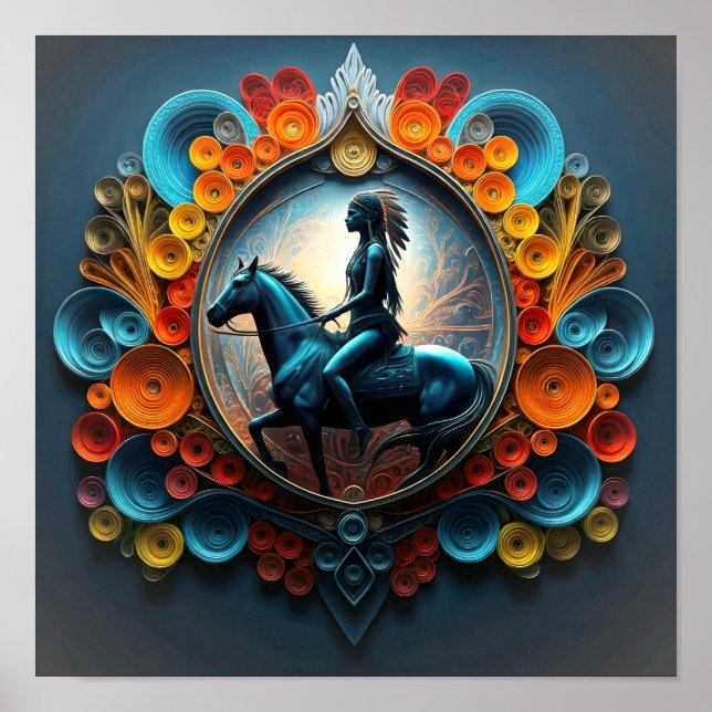 Poster "Paisagem Nativa Americana" (Frente)