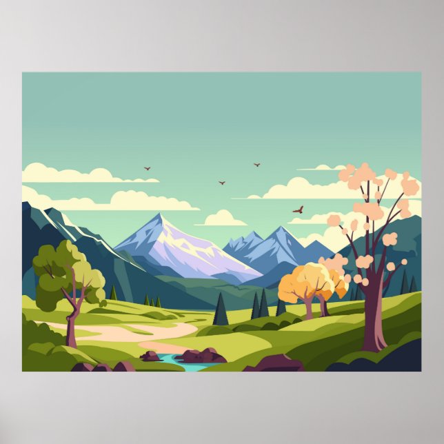 Poster Paisagem Natural Bonita (Frente)