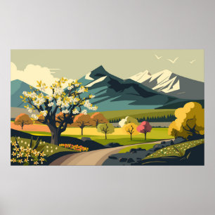 Poster Paisagem Natural da Primavera