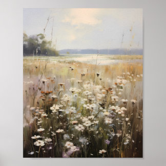 Poster Paisagem Natural de Flores Selvagens