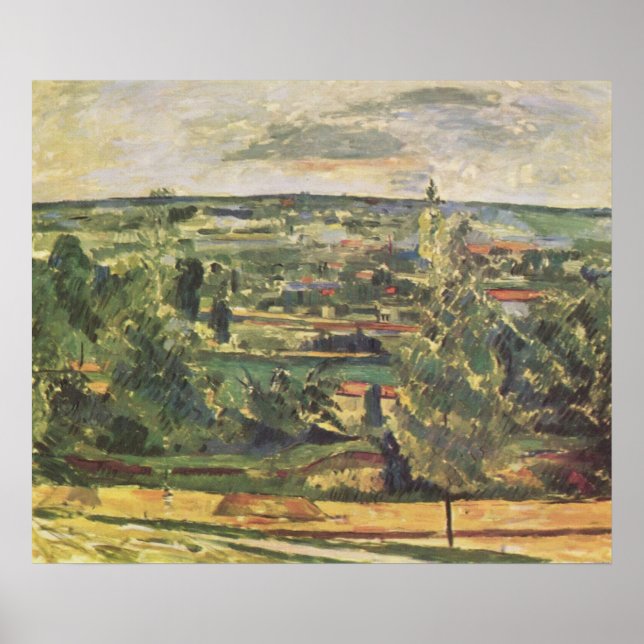 Poster Paisagem no Jas-de-Bouffan - Paul Cezanne (Frente)