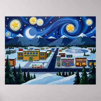 Poster Paisagem Noturna Estrelada de South Park Colorado