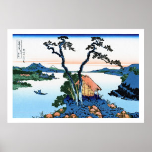 Pôster Paisagem oriental legal da opinião de Hokusai Fuj