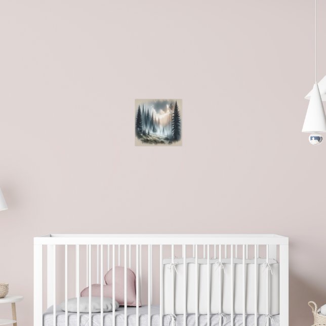 Poster Paisagem Paisagem de Árvores Florestais Cogosas (Berçário 2)